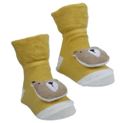 Baby Moo My Pet Cotton Anti-Skid 3D Socks - Yellow