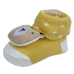 Baby Moo My Pet Cotton Anti-Skid 3D Socks - Yellow