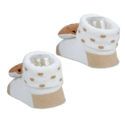 Baby Moo My Pet Cotton Anti-Skid 3D Socks - White