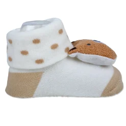 Baby Moo My Pet Cotton Anti-Skid 3D Socks - White
