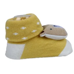 Baby Moo My Pet Cotton Anti-Skid 3D Socks - Yellow