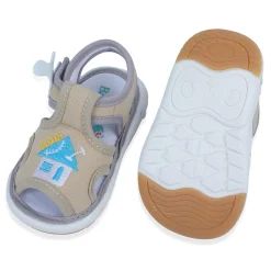 Baby Moo My Pet's House Chu-Chu Sound Breathable Anti-Skid Sandals - Beige