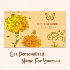 Baby Moo Nature 40 Gift Card Pack Personalised Gold Foil Premium Wish Tags - Brown