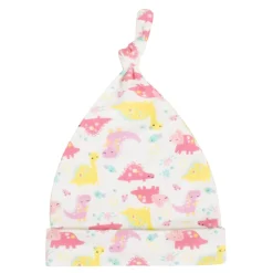 Baby Moo Nature Lover Knotted Infants Ultra Soft 100% Cotton All Season Pack of 3 Caps - White