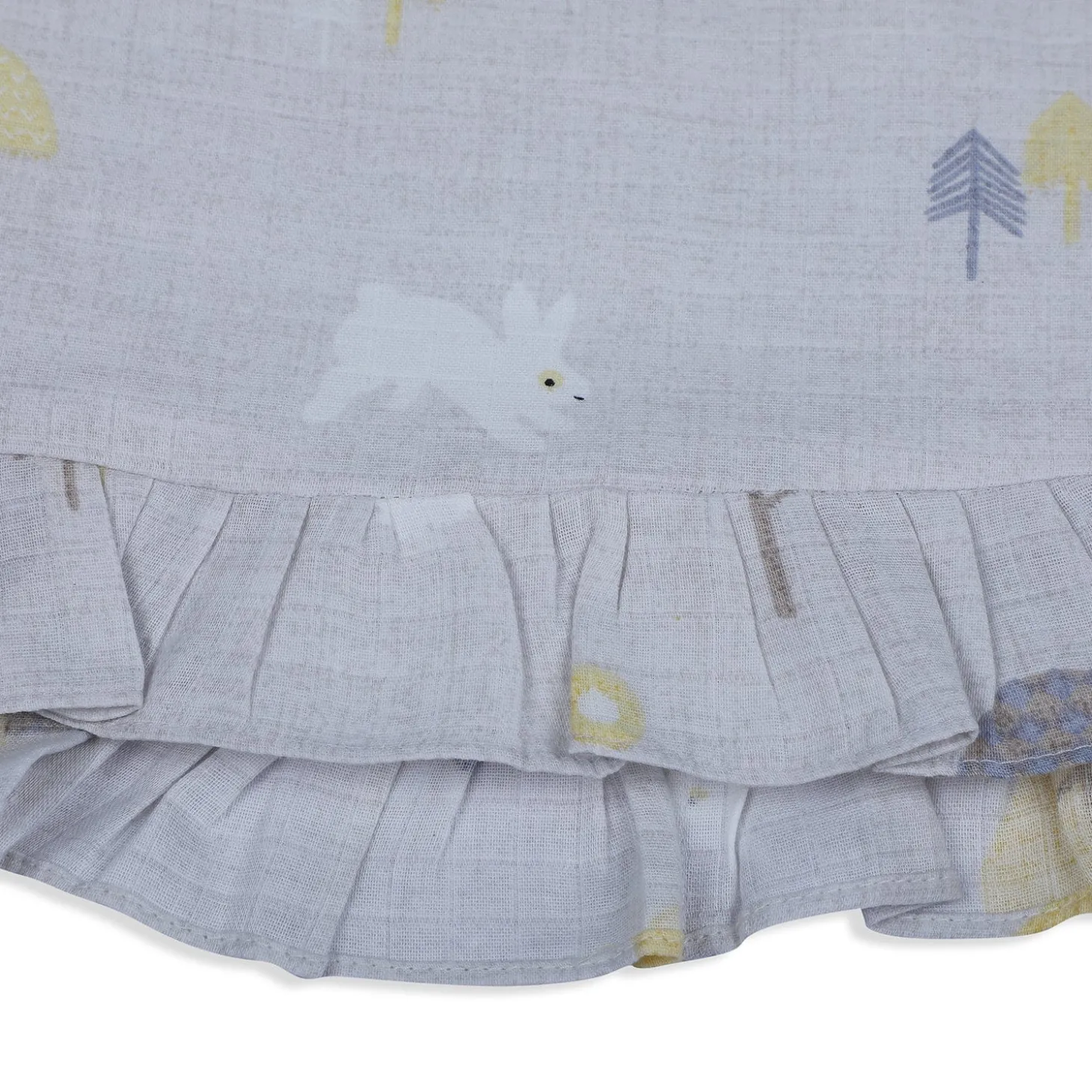 Baby Moo Nature Lover Muslin Frilly Top And Shorts Co-ord Set - Grey