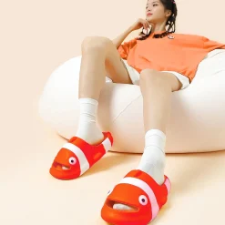 Baby Moo Nemo Waterproof Soft Slippers Anti-Skid Sliders - Orange