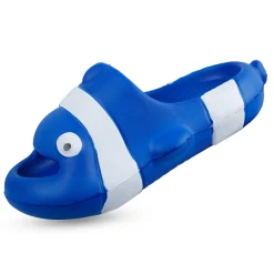 Baby Moo Nemo Waterproof Soft Slippers Anti-Skid Sliders - Blue