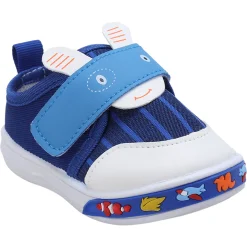 Baby Moo Ninja Rabbit Velcro Strap Anti-Skid Chu Chu Sound Sneakers - Blue