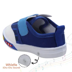 Baby Moo Ninja Rabbit Velcro Strap Anti-Skid Chu Chu Sound Sneakers - Blue