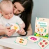Baby Moo Numbers 1 To 10 Flash Cards - Green, Peach