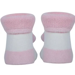 Baby Moo Owl 3D Rattle Anti-Skid Socks Booties Pack of 2 - Yellow, Pink