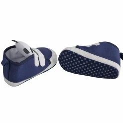Baby Moo Panda Blue Velcro Booties