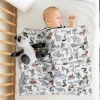 Baby Moo Panda Snuggle Buddy Soft Rattle and Plush Blanket Gift Toy Blanket - Black