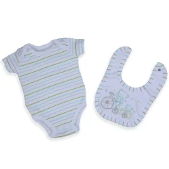 Baby Moo Papa Bear Infant Soft 5 pcs Romper Gift Set - White