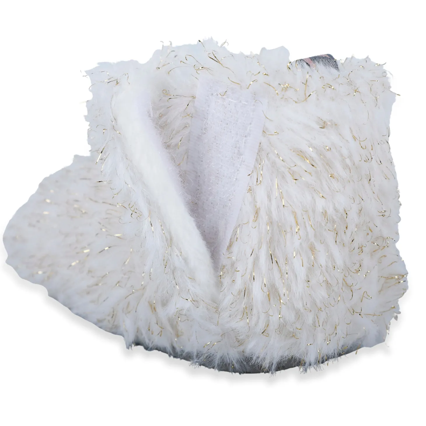 Baby Moo Papa's Angel Velcro Warm Furry Booties - Cream