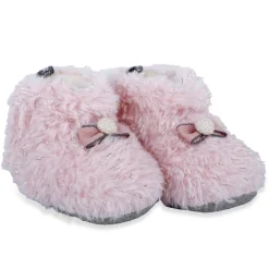 Baby Moo Papa's Angel Velcro Warm Furry Booties - Pink