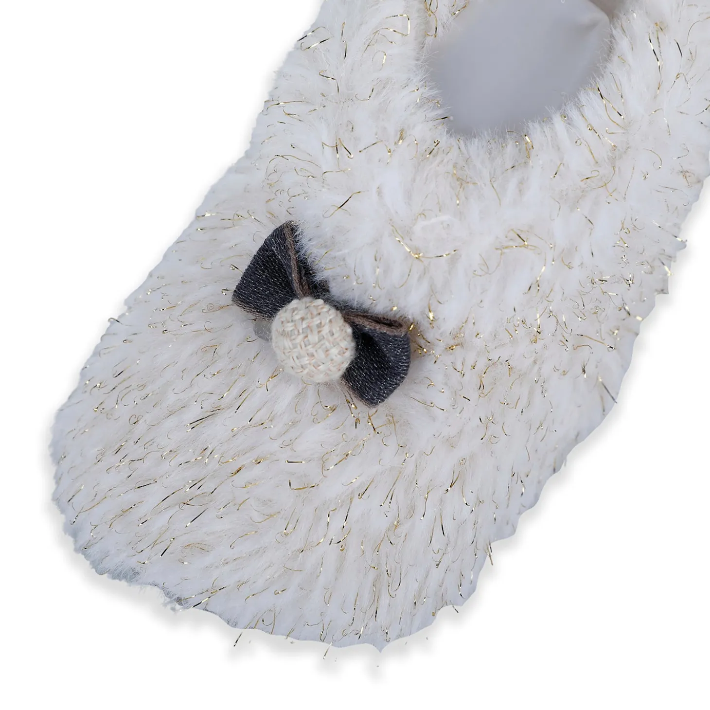 Baby Moo Papa's Angel Velcro Warm Furry Booties - Cream