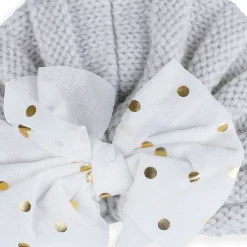 Baby Moo Partywear Sequence Bow 2 Pack Turban Caps - Lilac And White