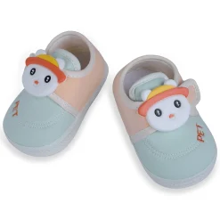 Baby Moo Persian Kitty Soft Sole Anti-Slip Booties - Green