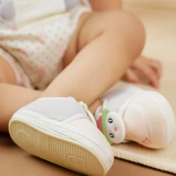 Baby Moo Persian Kitty Soft Sole Anti-Slip Booties - Peach