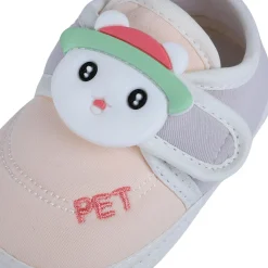 Baby Moo Persian Kitty Soft Sole Anti-Slip Booties - Peach