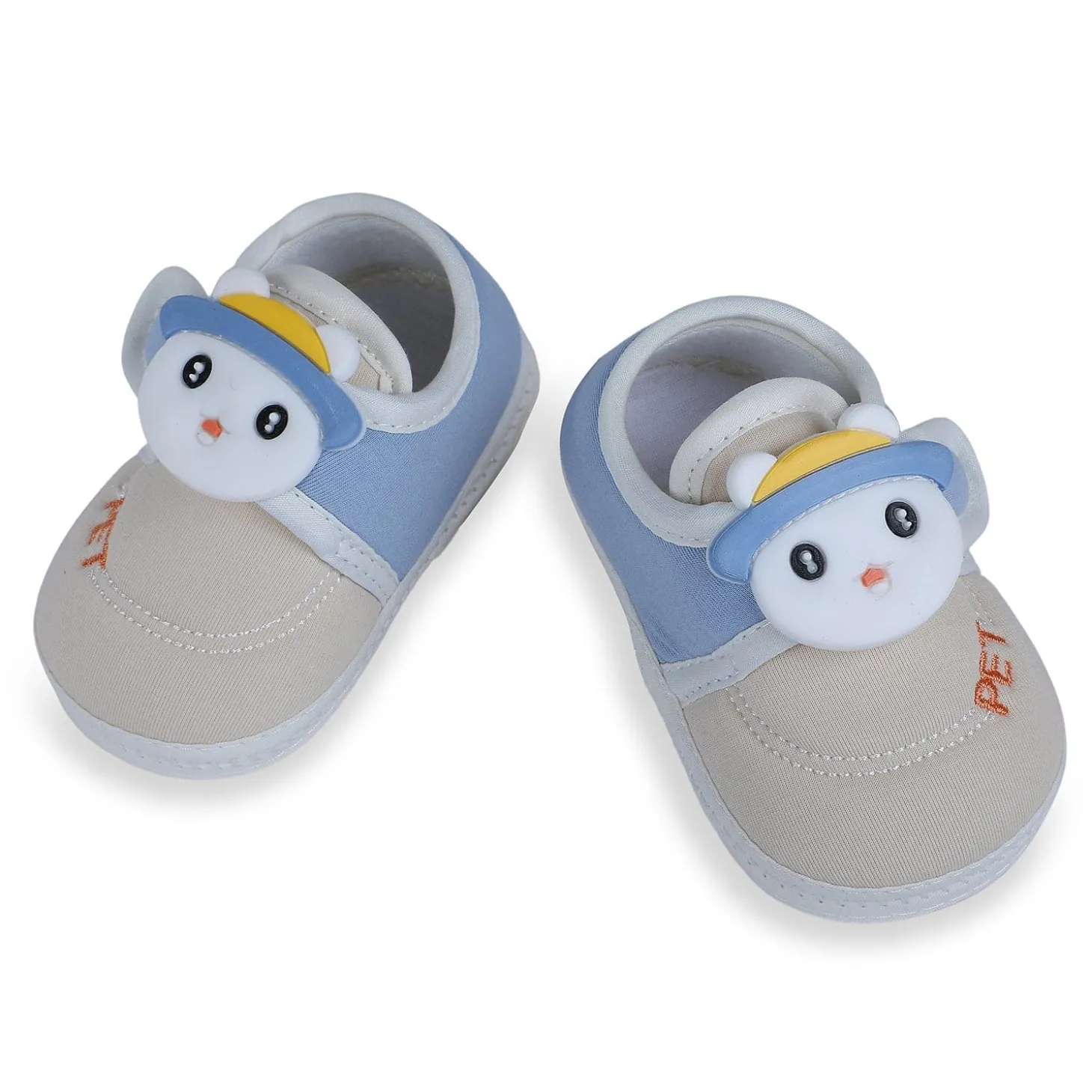Baby Moo Persian Kitty Soft Sole Anti-Slip Booties - Blue