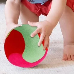Baby Moo Playtime Fun Infant And Toddler Soft Plush Fabric Rattle Ball - Multicolor