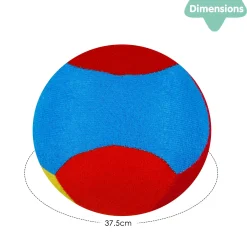 Baby Moo Playtime Fun Infant And Toddler Soft Plush Fabric Rattle Ball - Multicolor