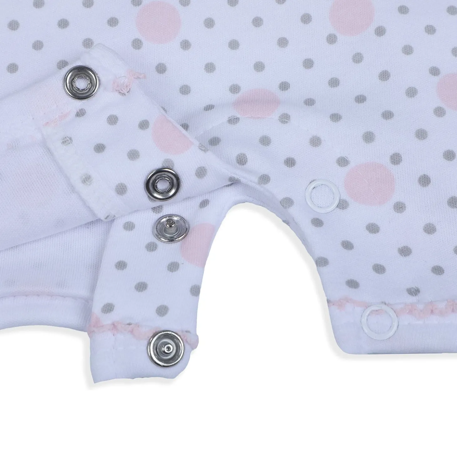 Baby Moo Pocket Teddy Embroidered Half Sleeve Short Romper - White