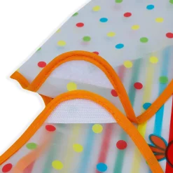 Baby Moo Polka Dots with Animals Long Sleeves Waterproof Wear Me Bib - Orange