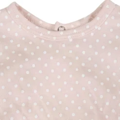 Baby Moo Polka Dotted Gift Set 3 Piece With Bodysuit, Socks And Headband - Peach