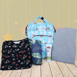 Baby Moo Pregnancy And Maternity Essentials 5 Pcs Baby Shower Gift Hamper For Mom - Blue