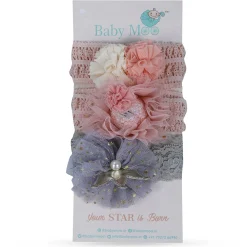 Baby Moo Princess Crown Headband Set of 3 - Pink