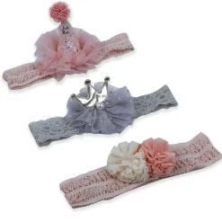 Baby Moo Princess Crown Headband Set of 3 - Pink