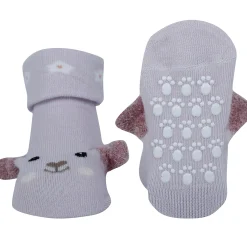 Baby Moo Puppy 3D Anti-Skid Socks Booties Pack of 3 - Pink