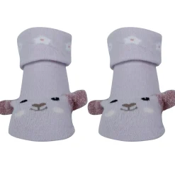 Baby Moo Puppy 3D Anti-Skid Socks Booties Pack of 3 - Pink
