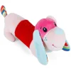 Baby Moo Puppy Quack Sound Plush Stuffed Toy Handheld Rattle - Pink