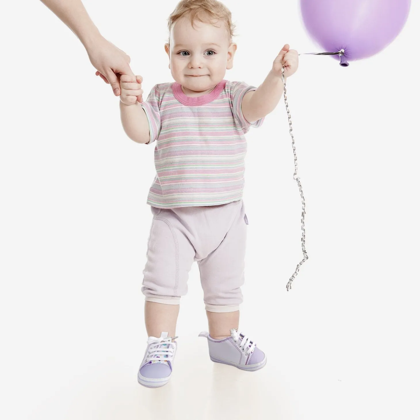 Baby Moo Purple Hearts Sneakers