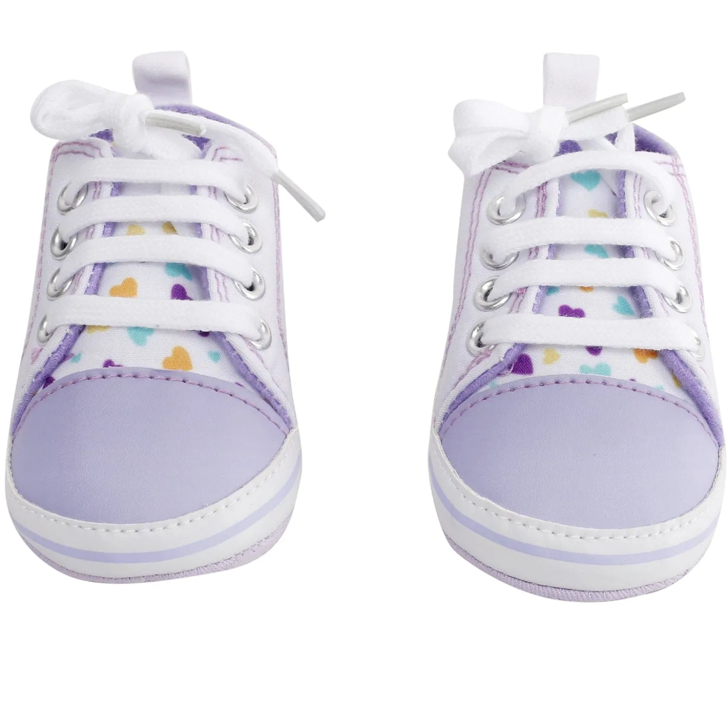 Baby Moo Purple Hearts Sneakers