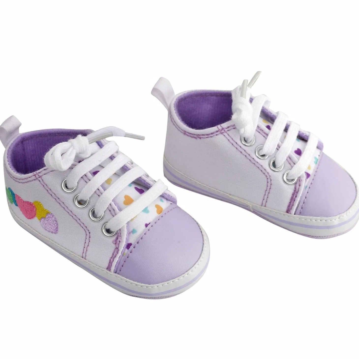 Baby Moo Purple Hearts Sneakers