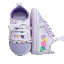 Baby Moo Purple Hearts Sneakers