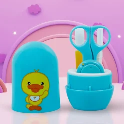 Baby Moo Quacking Ducky Gentle Manicure & Pedicure Infant Toddler Nail Clipper Set - Turquoise