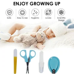 Baby Moo Quacking Ducky Gentle Manicure & Pedicure Infant Toddler Nail Clipper Set - Turquoise