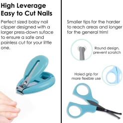 Baby Moo Quacking Ducky Gentle Manicure & Pedicure Infant Toddler Nail Clipper Set - Turquoise