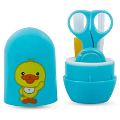 Baby Moo Quacking Ducky Gentle Manicure & Pedicure Infant Toddler Nail Clipper Set - Turquoise