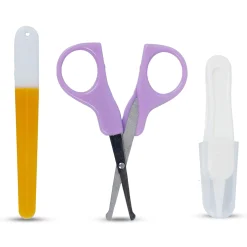 Baby Moo Quacking Ducky Gentle Manicure & Pedicure Infant Toddler Nail Clipper Set - Purple