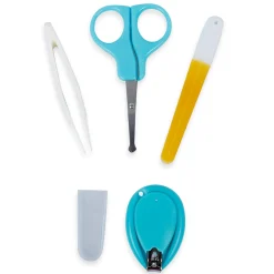 Baby Moo Quacking Ducky Gentle Manicure & Pedicure Infant Toddler Nail Clipper Set - Turquoise