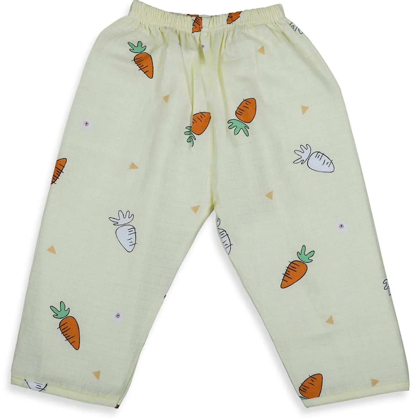 Baby Moo Rabbits Eat Carrots Shirt And Pyjama Night Suit - Yellow