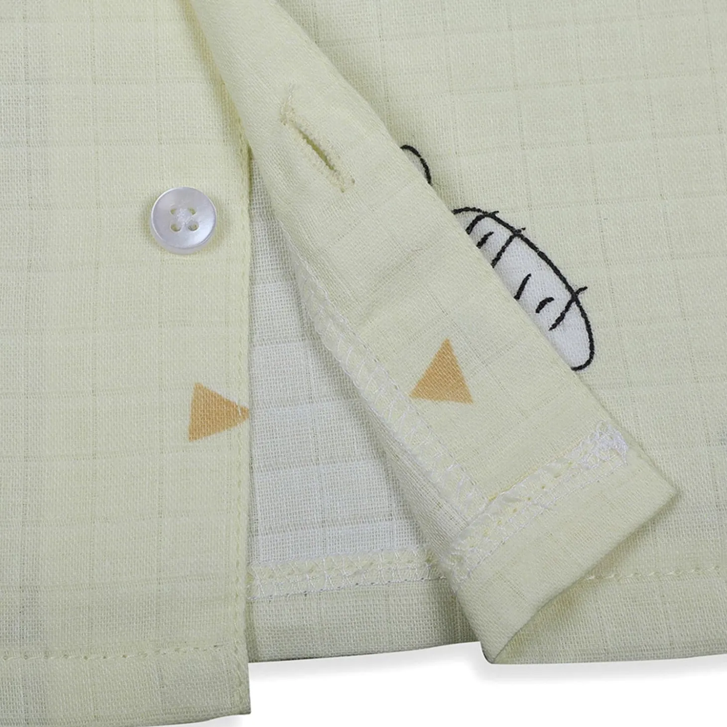 Baby Moo Rabbits Eat Carrots Shirt And Pyjama Night Suit - Yellow