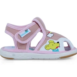 Baby Moo Rainbow Chu-Chu Sound Breathable Anti-Skid Sandals - Pink
